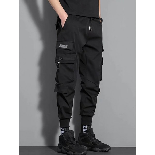 Men's Sports & Outdoors Streetwear Jogger Tactical Cargo Trousers Pocket Full Length Pants Casual Daily Solid Colored Outdoor Sports Mid Waist ArmyGreen Black M L XL XXL 3XL / Elasticity