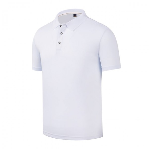 Men's Golf Shirt Solid Color Turndown White Black Blue Gray Yellow Short Sleeve Outdoor Casual Button-Down Tops Fashion Casual Comfortable / Sports