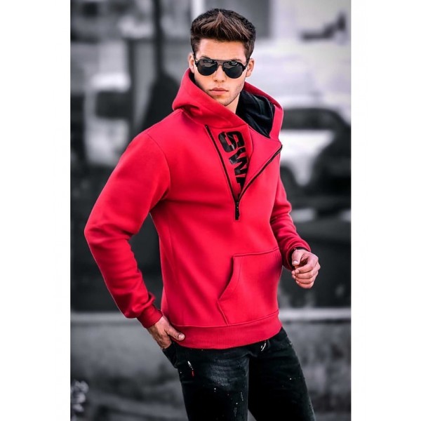 Men's Pullover Hoodie Sweatshirt Hooded Solid Color Letter Pocket Casual Daily Holiday Sportswear Casual Hoodies Sweatshirts  Long Sleeve Loose Fit Black Blue / Fall