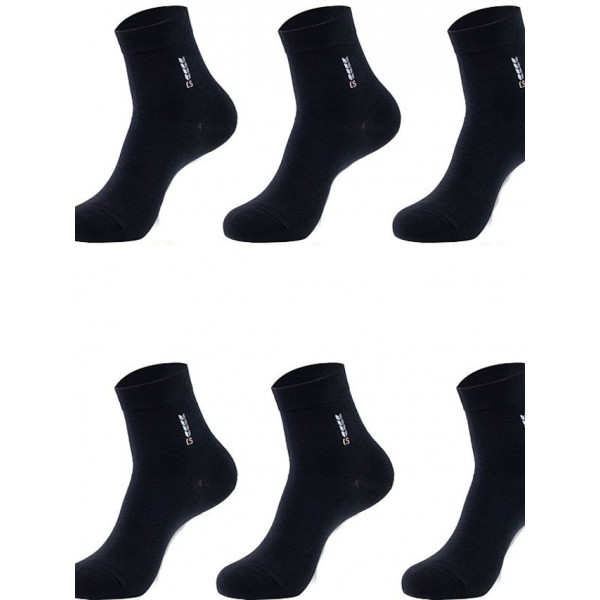 6 Pairs Comfort Men's Socks Solid Colored Socks Medium Casual Multi color hosiery crew socks