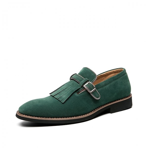 Men's Loafers & Slip-Ons Comfort Loafers Casual Classic Daily Suede Green Gray Brown Winter Spring / Tassel / Tassel