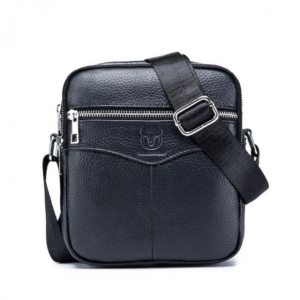 Men's Clear Bags Work Bag Messenger Bag Shoulder Bag Cowhide Zipper Solid Color Daily Date Office & Career